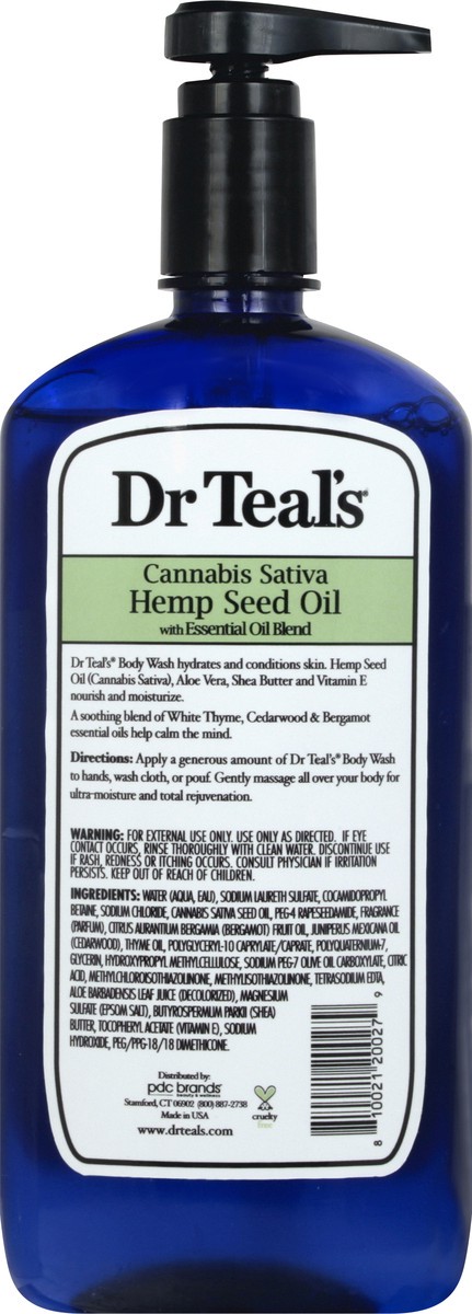 slide 2 of 9, Dr. Teal's with Pure Epsom Salt Hemp Seed Oil Body Wash 24 oz, 24 oz