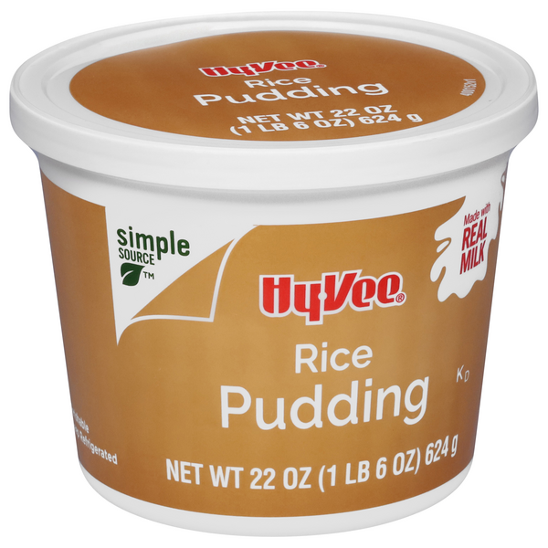 slide 1 of 1, Hy-Vee Rice Pudding, 22 oz