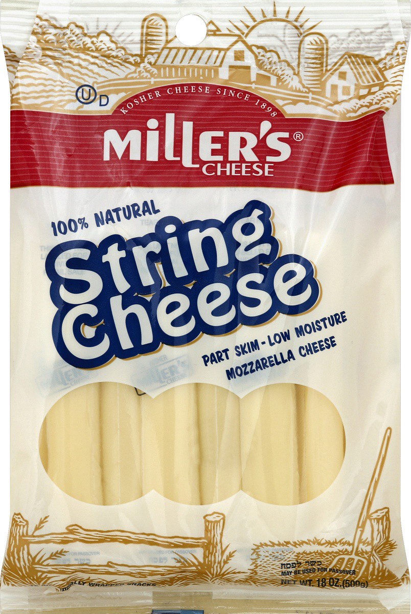 slide 3 of 3, Miller's String Cheese, 18 oz