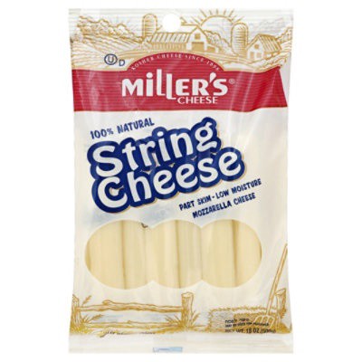 slide 1 of 3, Miller's String Cheese, 18 oz