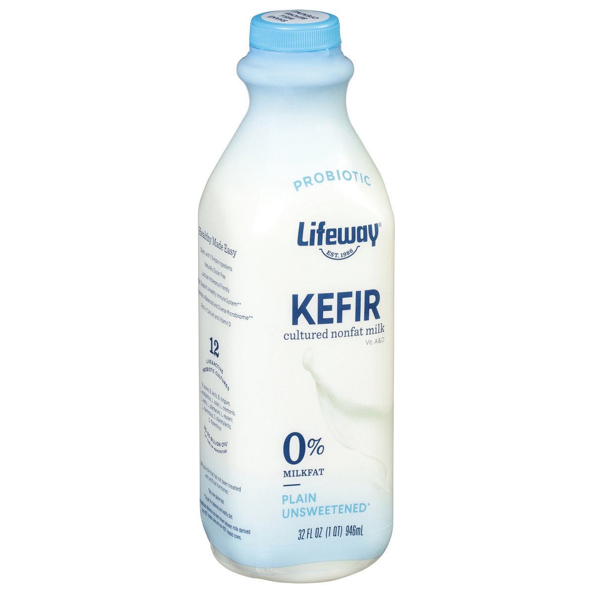 slide 6 of 9, Lifeway Plain Unsweetened Kefir 32 fl oz, 32 fl oz