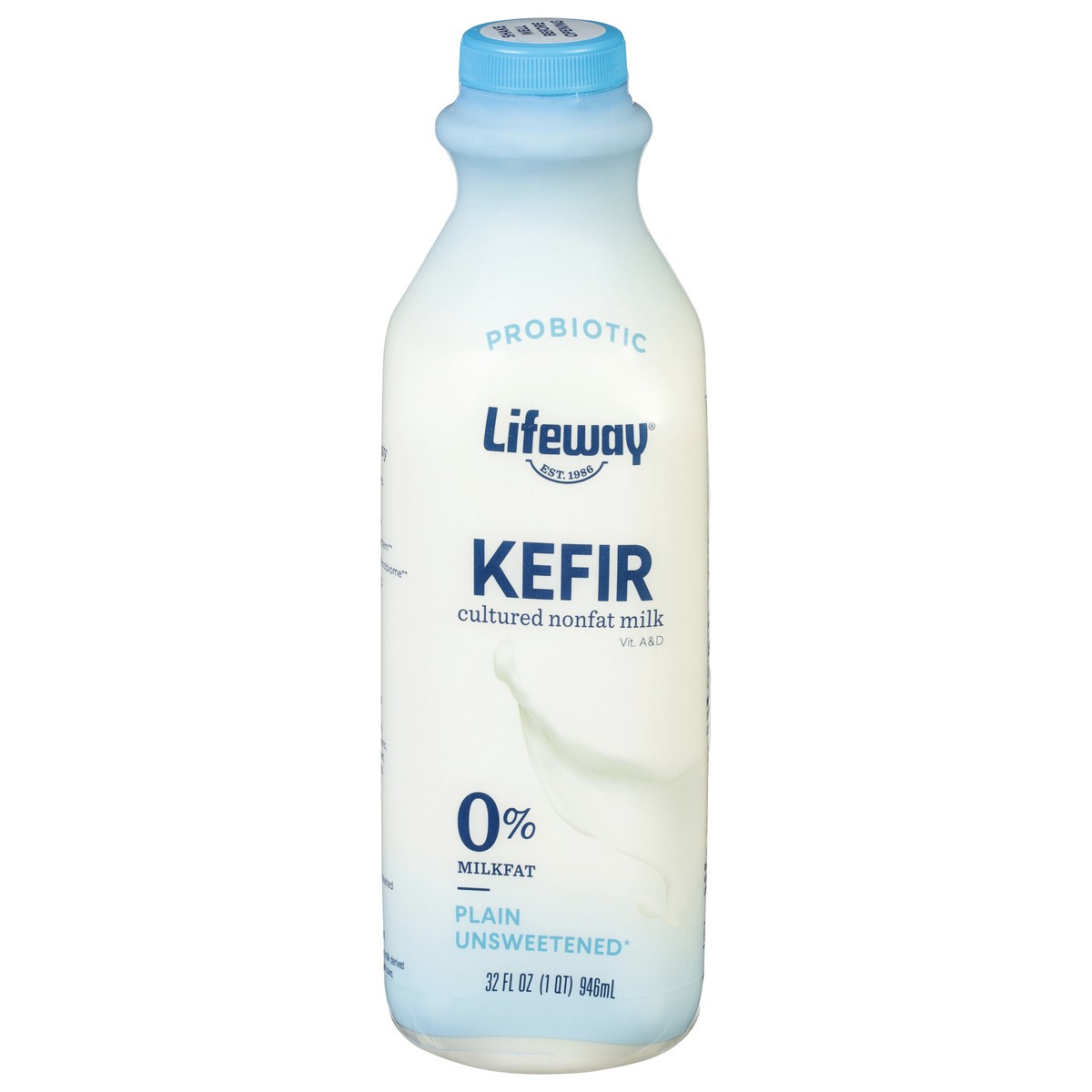 slide 1 of 9, Lifeway Plain Unsweetened Kefir 32 fl oz, 32 fl oz