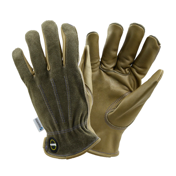slide 1 of 1, Miracle Gro Women's Aqua Armor Water Resistant Premium Leather Glove - Medium/Large, MED/LG