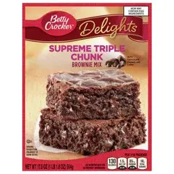 Betty Crocker Delights Triple Chunk Supreme Brownie Mix