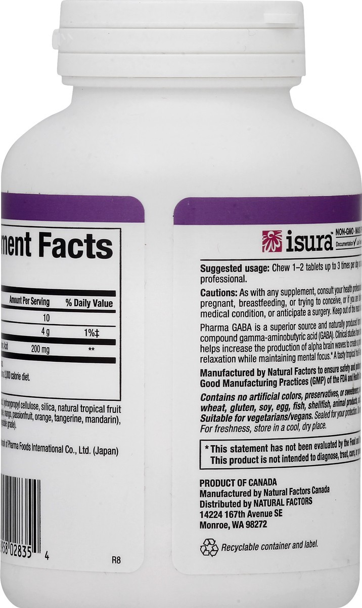 slide 3 of 7, Natural Factors Pharma GABA 60 ea, 60 ct