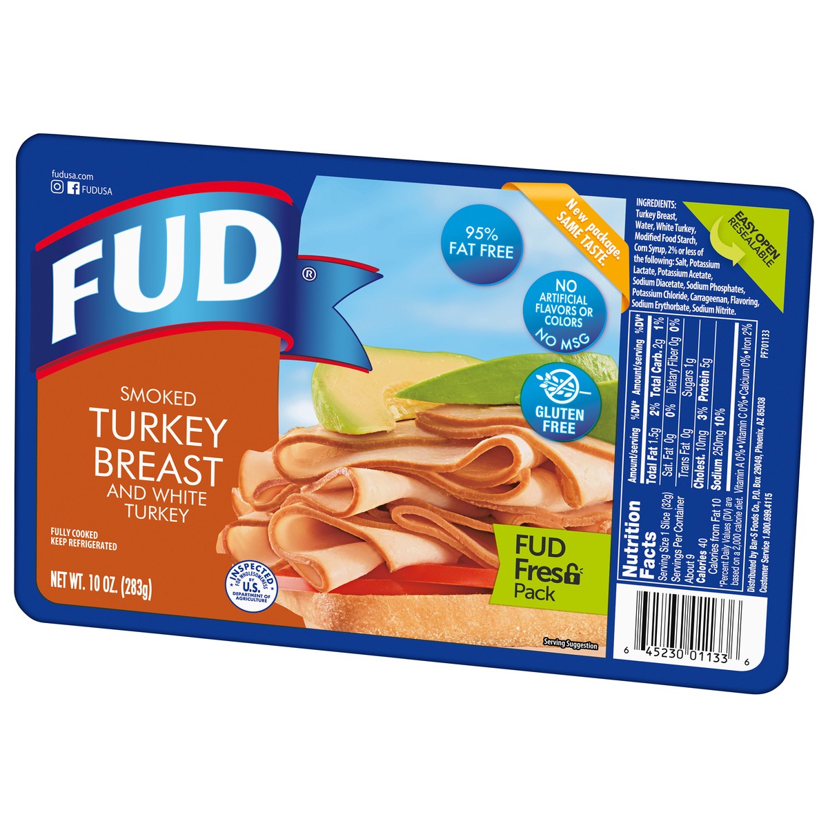 slide 3 of 9, FUD Smoked Turkey Breast 10 oz, 10 oz