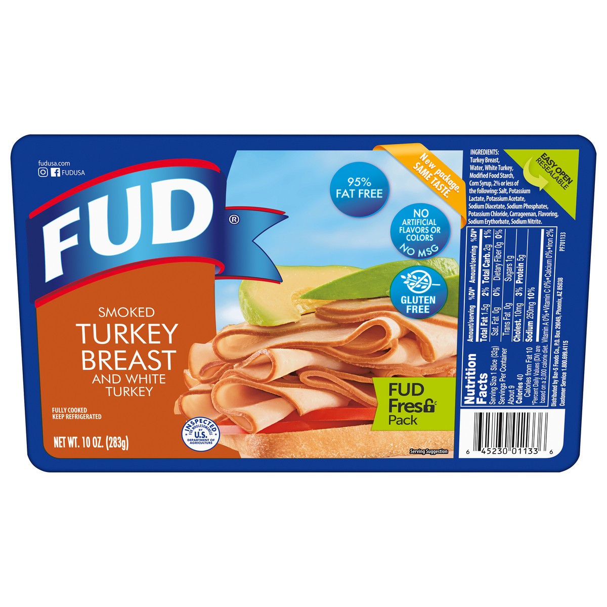 slide 1 of 9, FUD Smoked Turkey Breast 10 oz, 10 oz