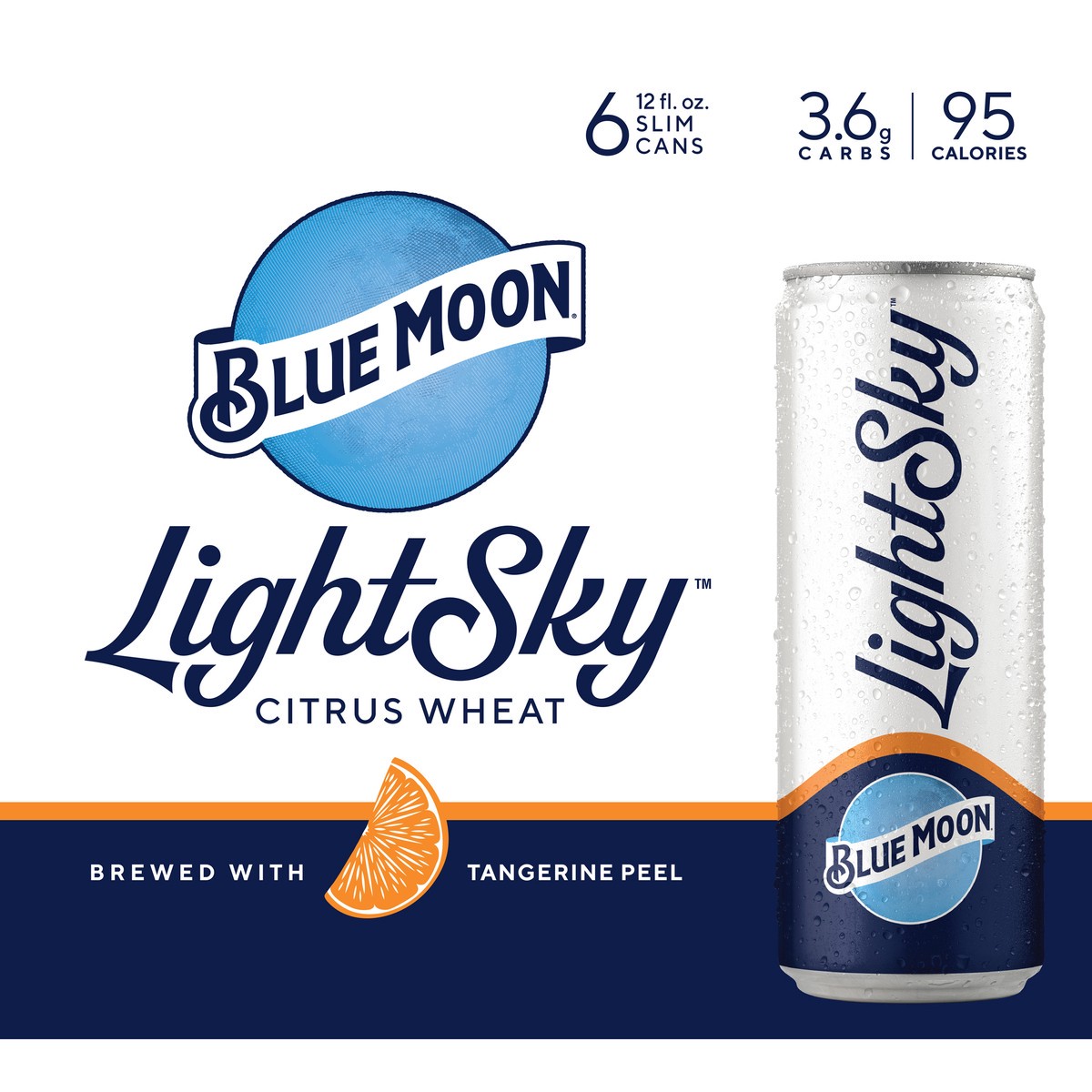 slide 5 of 8, Blue Moon Light Sky Citrus Wheat Ale, 72 fl oz