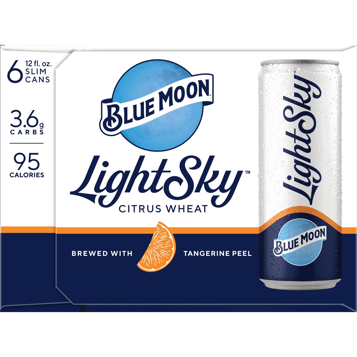 slide 6 of 8, Blue Moon Light Sky Citrus Wheat Ale, 72 fl oz