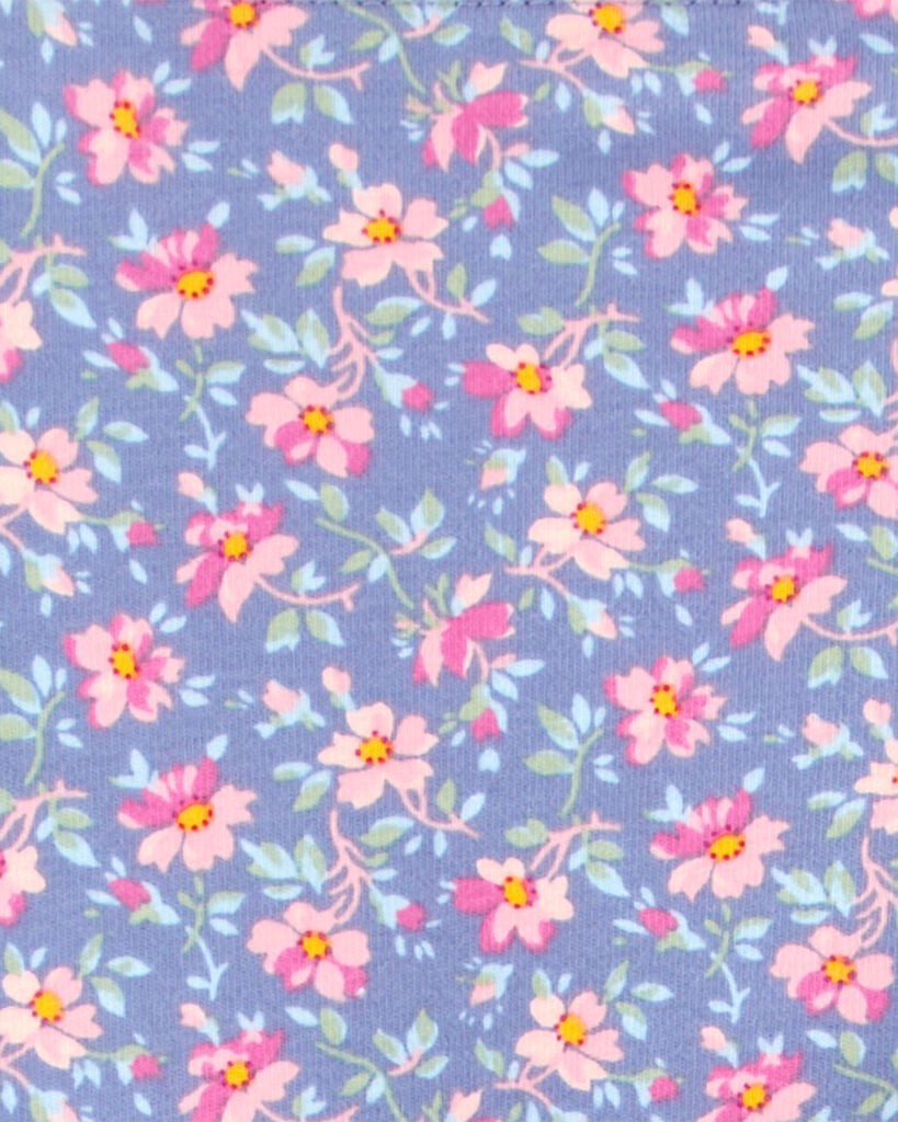 slide 2 of 3, Oshkosh Toddler Floral Print Stretch Leggings Purple 4T, 1 ct