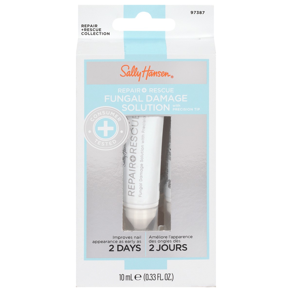 slide 1 of 4, Sally Hansen Repair + Rescue Fungal Damage Solution with Precision Tip 0.33 fl oz, 10 ml