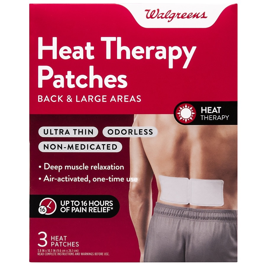 slide 1 of 1, Walgreens Heat Therapy Patches For Back & Large Areas, 3 ct