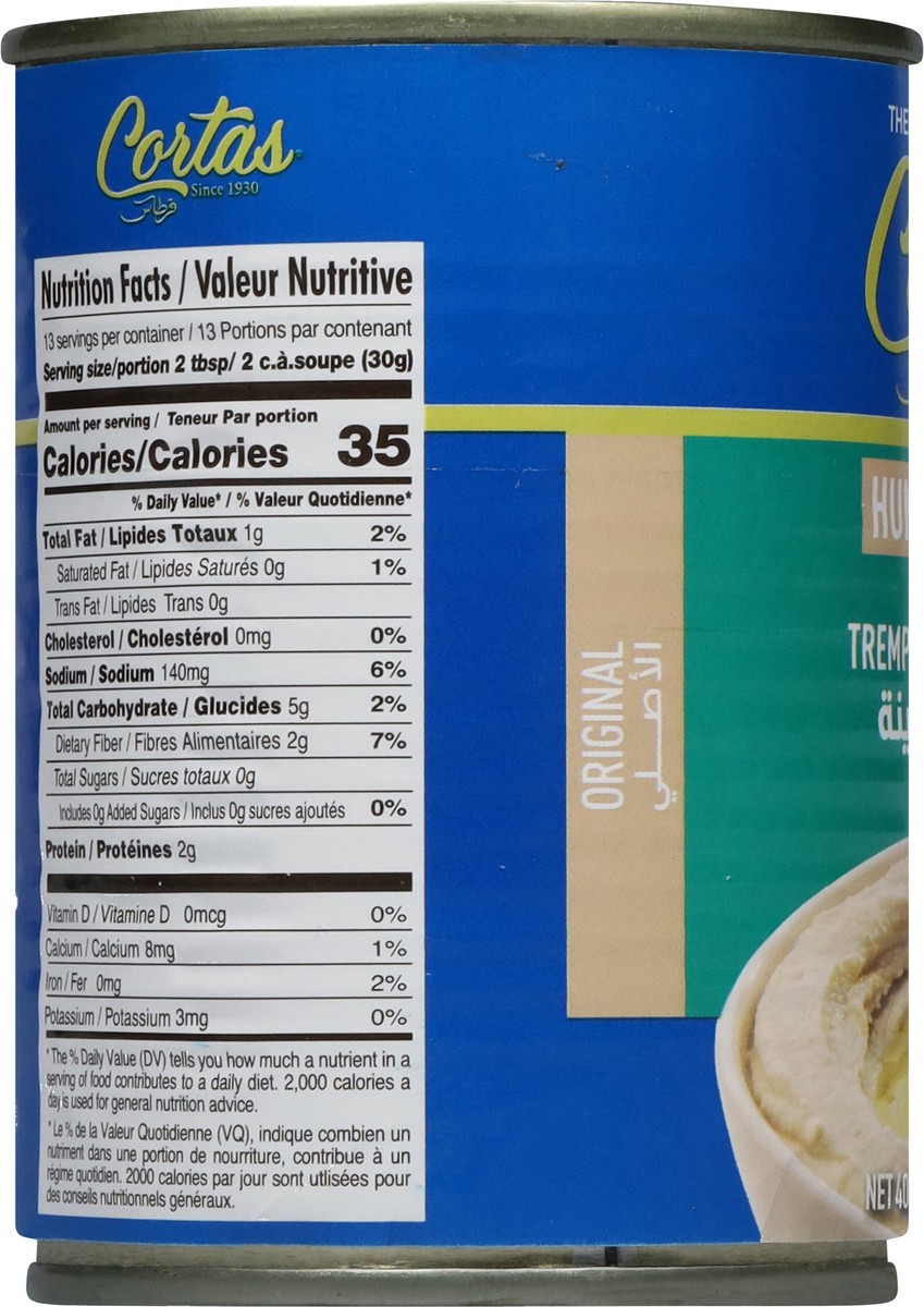 slide 6 of 14, Cortas Original Hummus Tahina Chickpea Dip 400 g, 14 oz