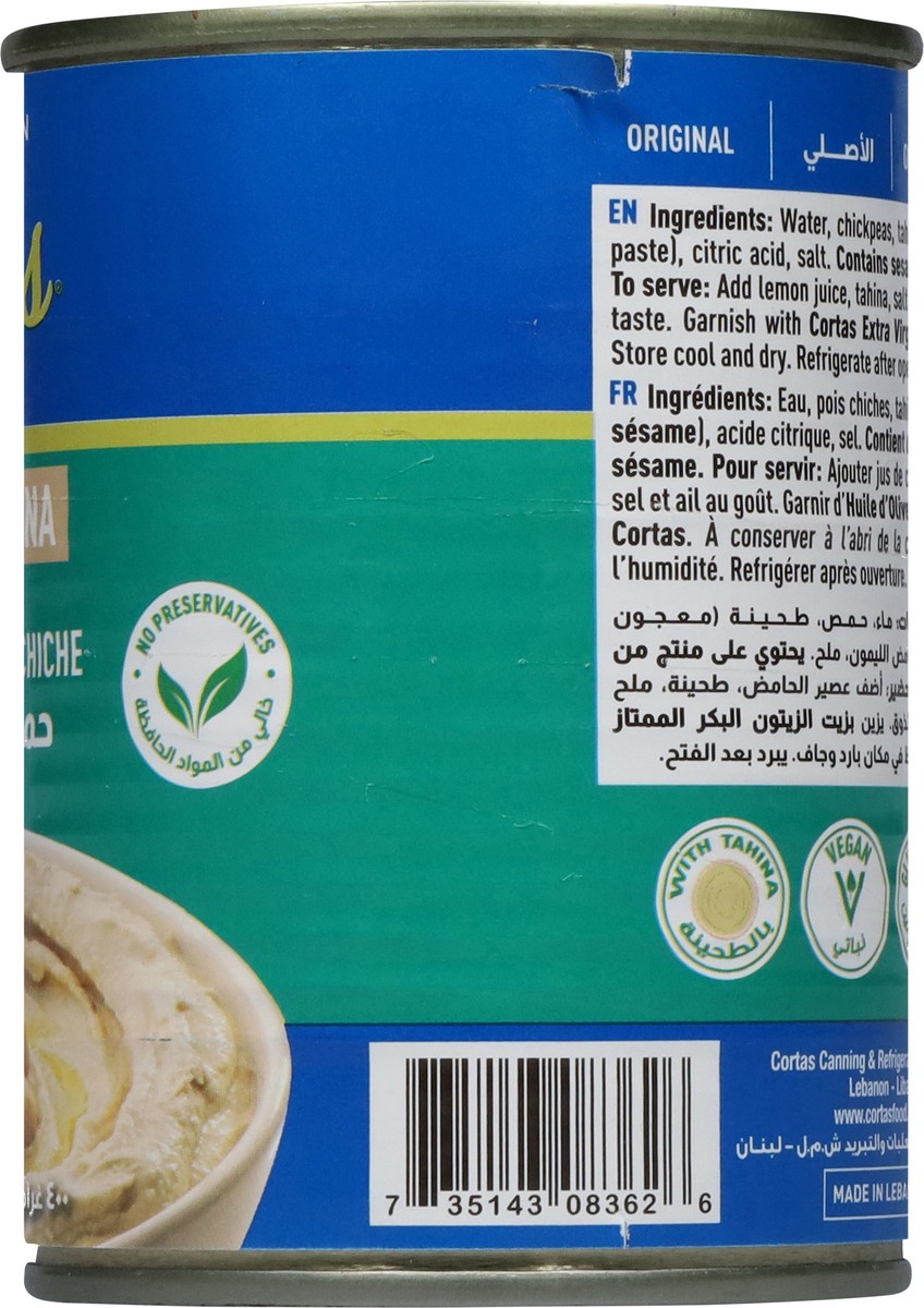 slide 2 of 14, Cortas Original Hummus Tahina Chickpea Dip 400 g, 14 oz