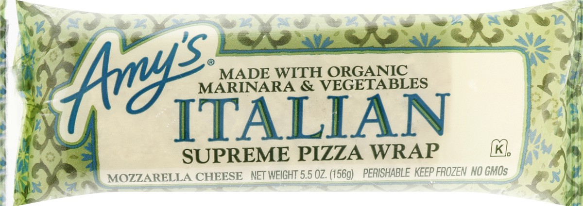 slide 4 of 10, Amy's Italian Supreme Pizza Wrap, 5.5 oz