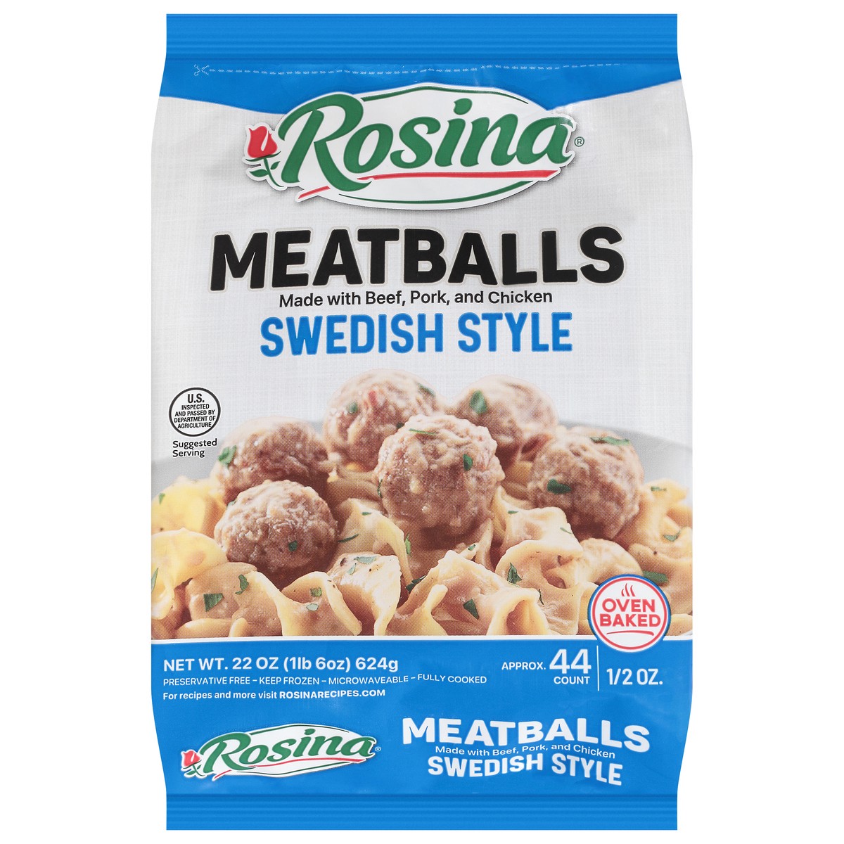 slide 6 of 14, Rosina Swedish Style Meatballs 22 oz, 22 oz