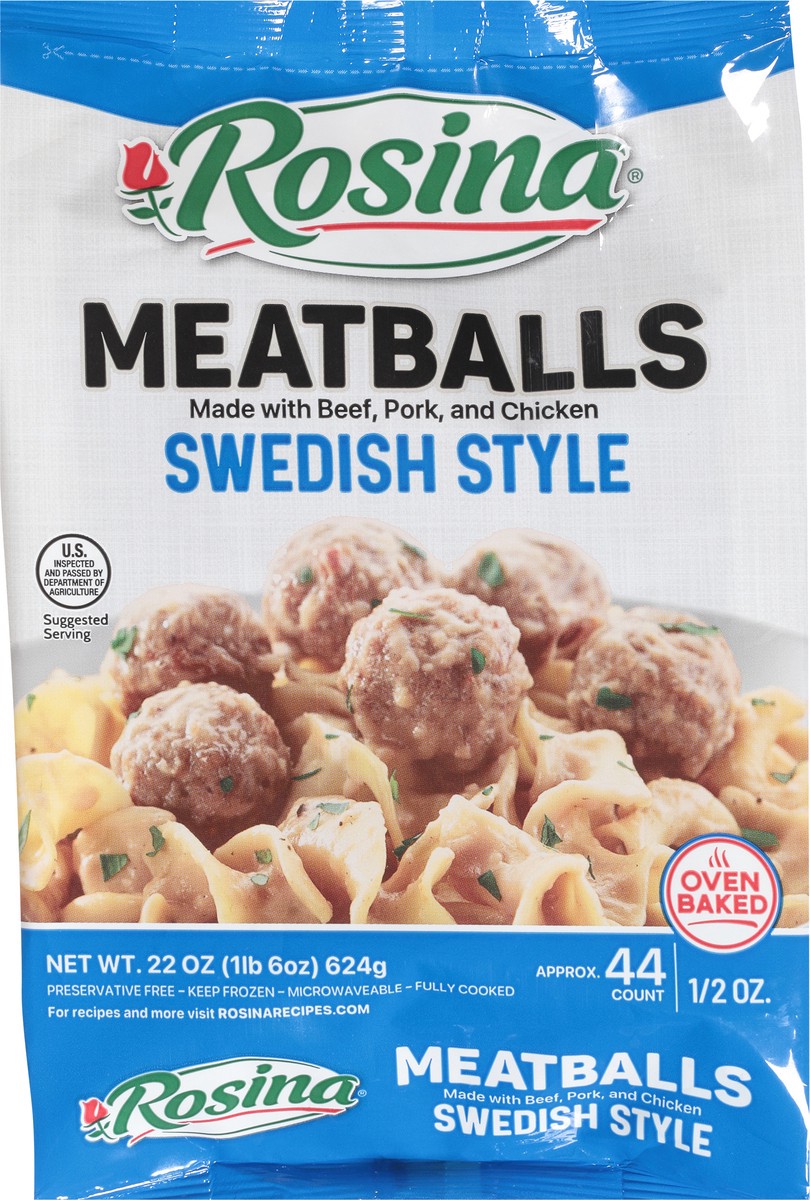 slide 3 of 14, Rosina Swedish Style Meatballs 22 oz, 22 oz