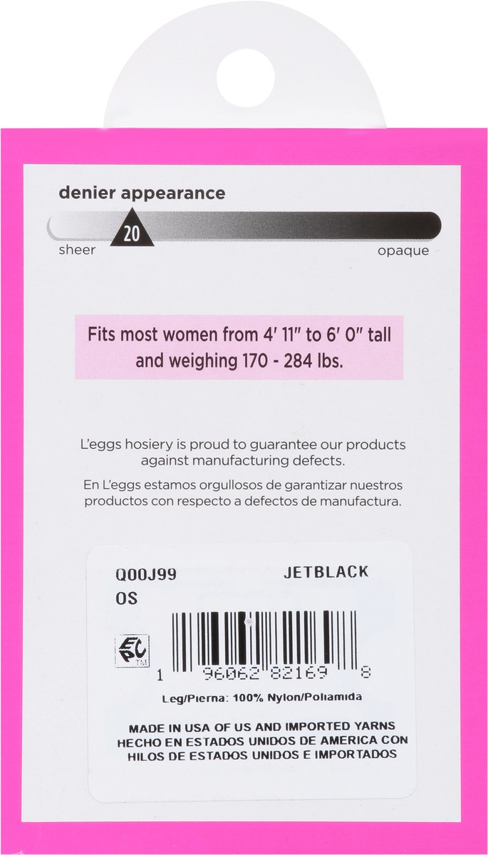 slide 10 of 12, L'eggs Everyday Jet Black Knee Highs One Size Plus Size Extra Value 10 ea, 10 ct