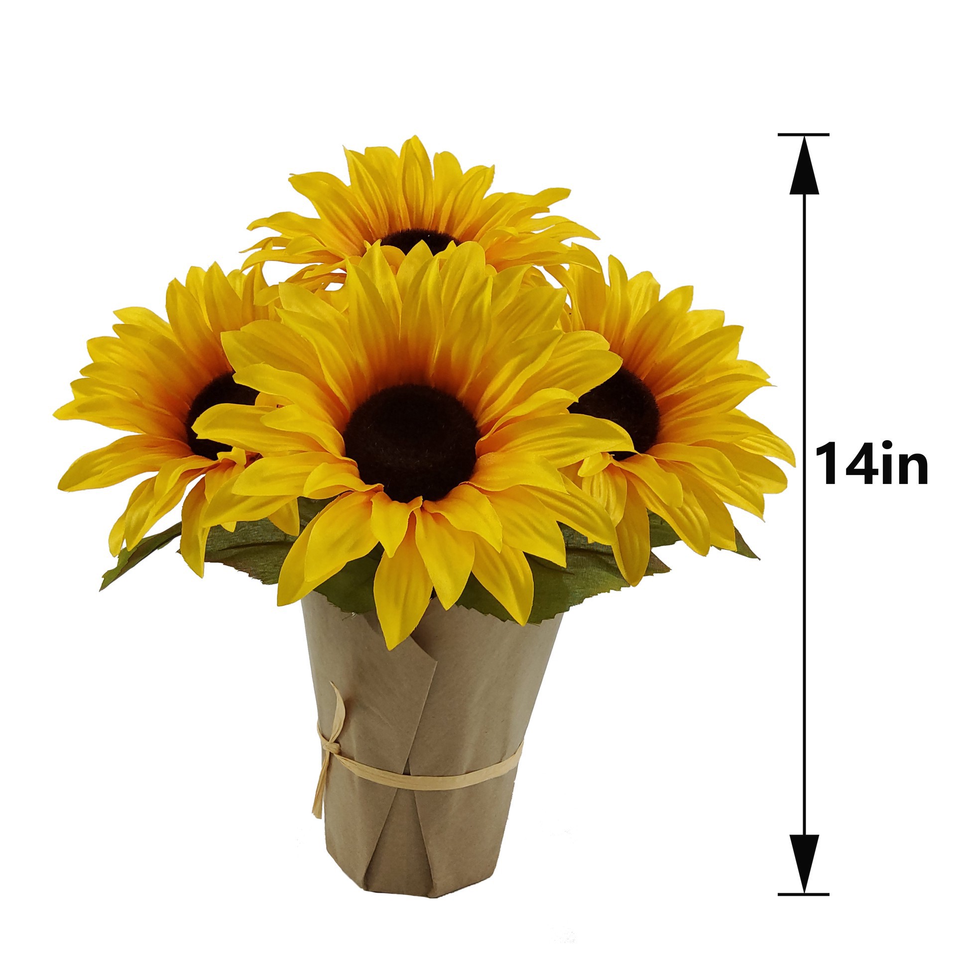 slide 3 of 3, 14" Potted Sunflower By Ashland, 12 in x 12 in x 14 in