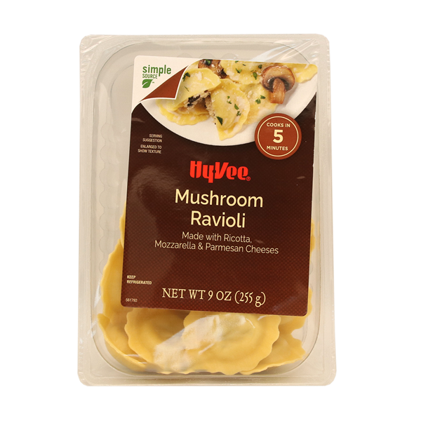 slide 1 of 1, Hy-Vee Mushroom Ravioli, 9 oz