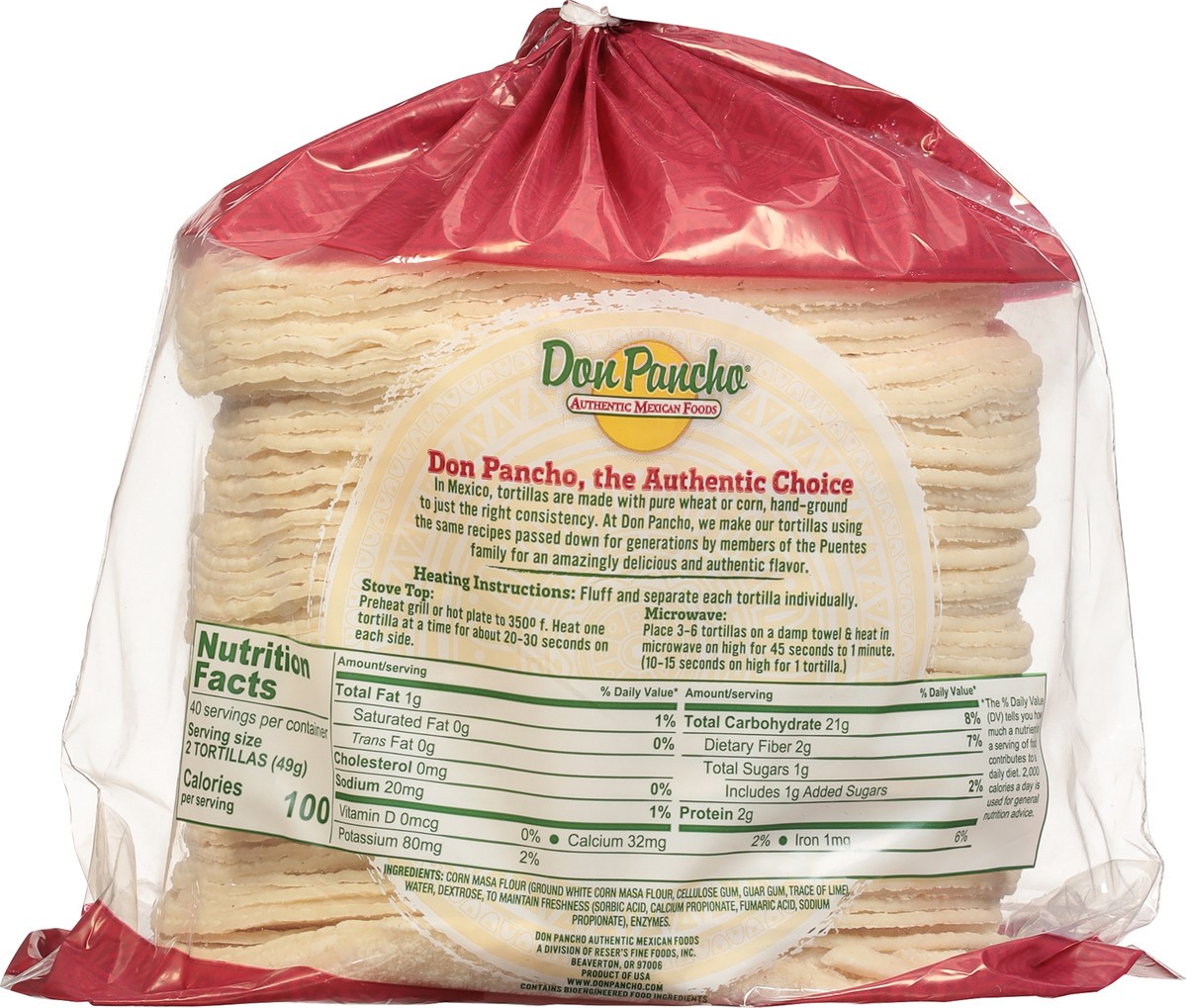 slide 3 of 9, Don Pancho Tortillas, 80 ct