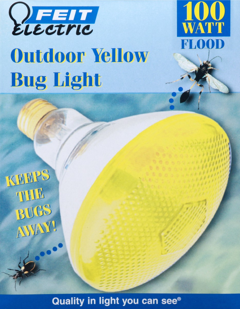 slide 5 of 11, Feit Electric 100 Watt Outdoor Yellow Flood Bug Light 1 ea, 1 ct