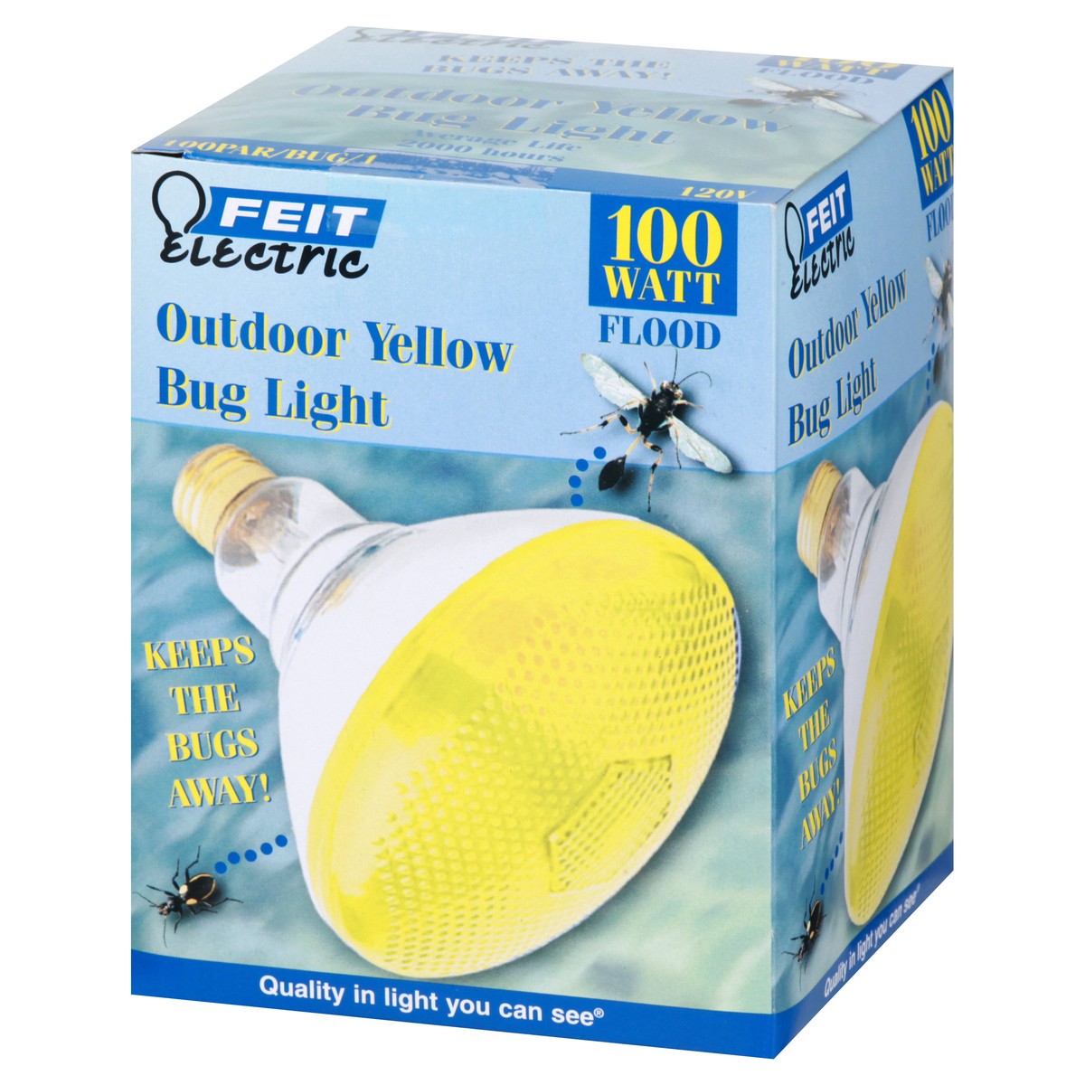 slide 6 of 11, Feit Electric 100 Watt Outdoor Yellow Flood Bug Light 1 ea, 1 ct