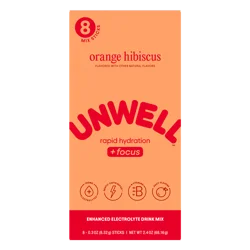 Unwell Hydrate and Focus Powder, Orange, 0.3 oz Stick