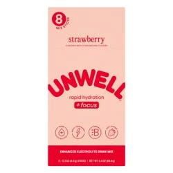 Unwell Hydrate and Focus Powder - Strawberry - 0.3 oz Stick