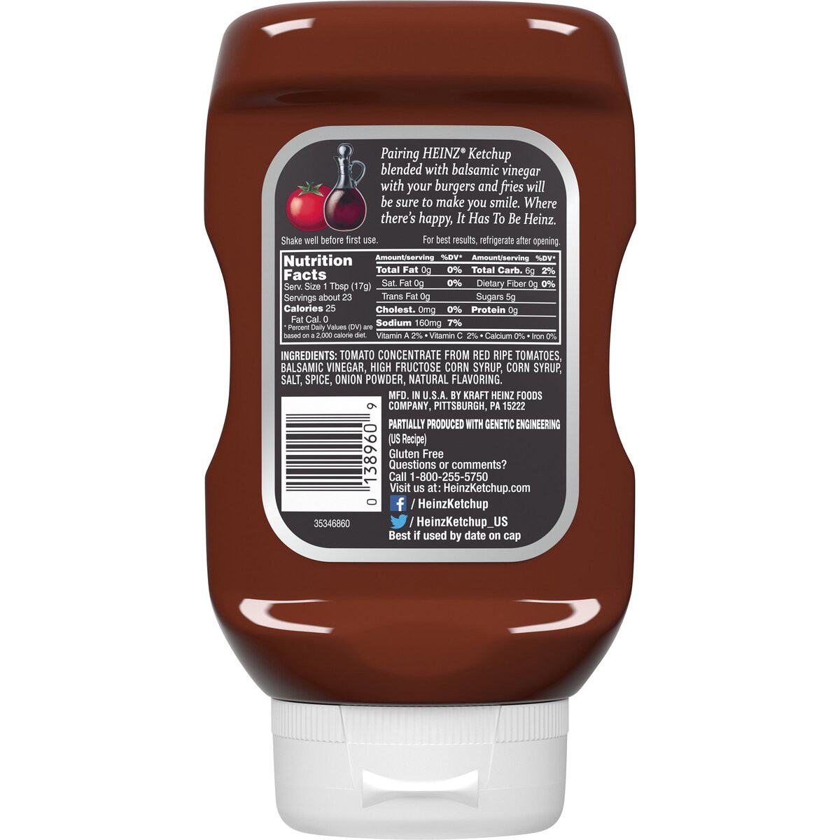 slide 8 of 8, Heinz Balsamic Vinegar Tomato Ketchup, 14 oz