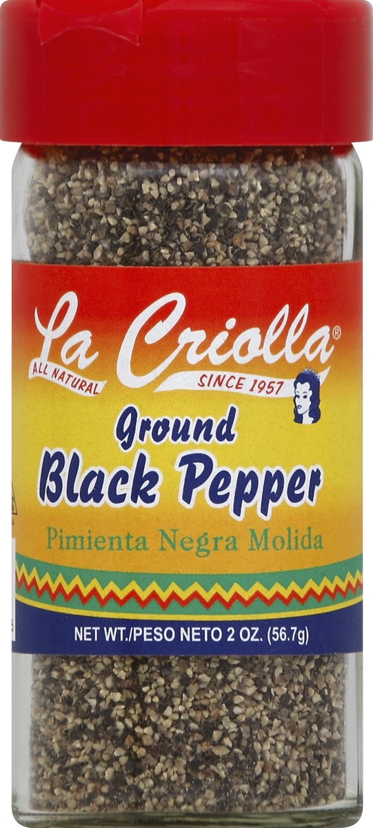 slide 1 of 2, La Criolla Ground Black Pepper, 2 oz