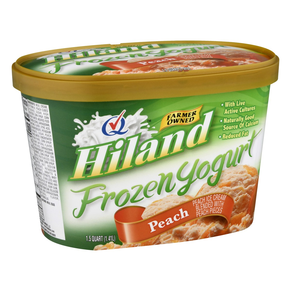 slide 4 of 13, Hiland Dairy Peach Frozen Yogurt 1.5 qt, 1.5 qt