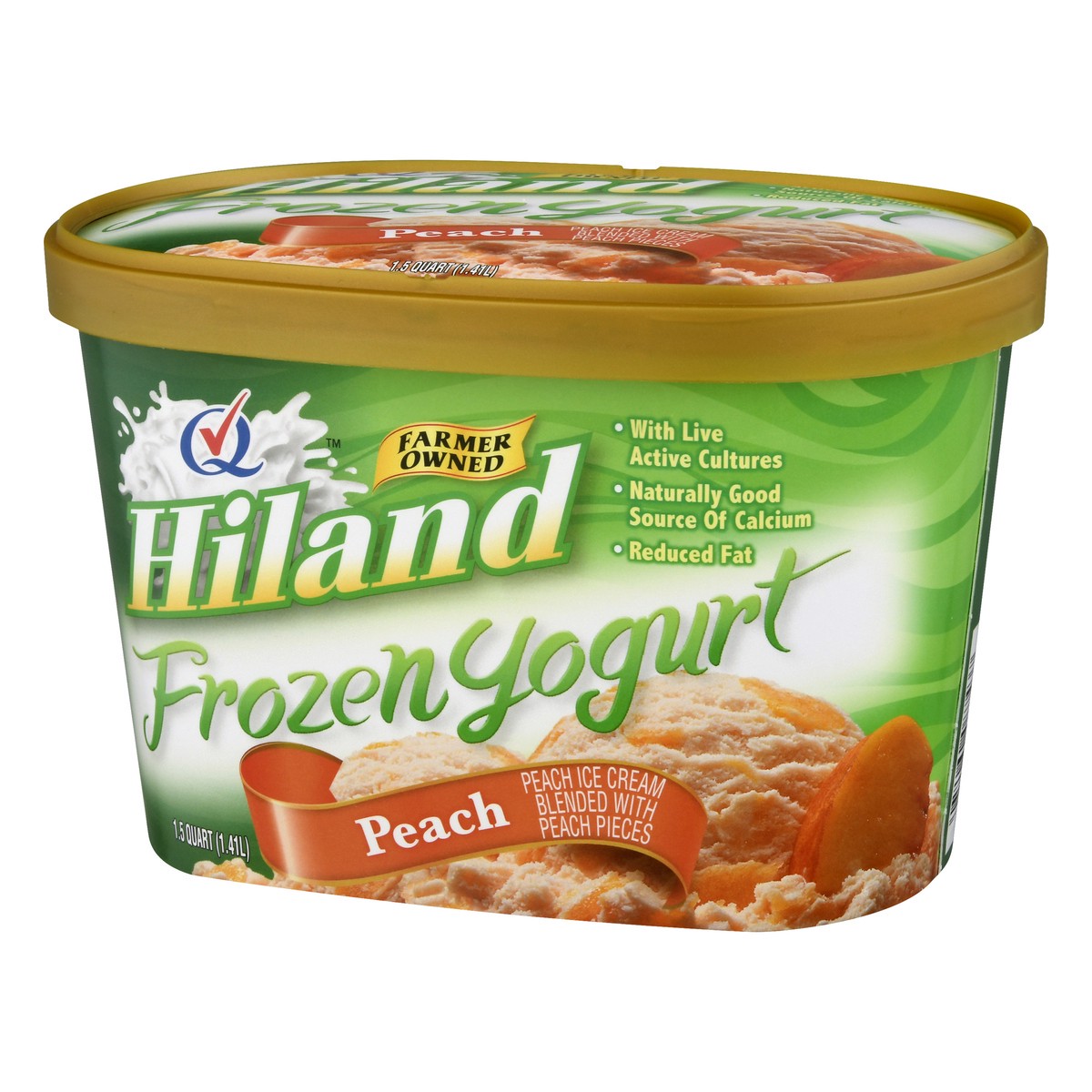 slide 13 of 13, Hiland Dairy Peach Frozen Yogurt 1.5 qt, 1.5 qt