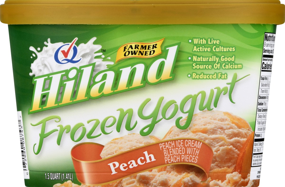 slide 3 of 13, Hiland Dairy Peach Frozen Yogurt 1.5 qt, 1.5 qt