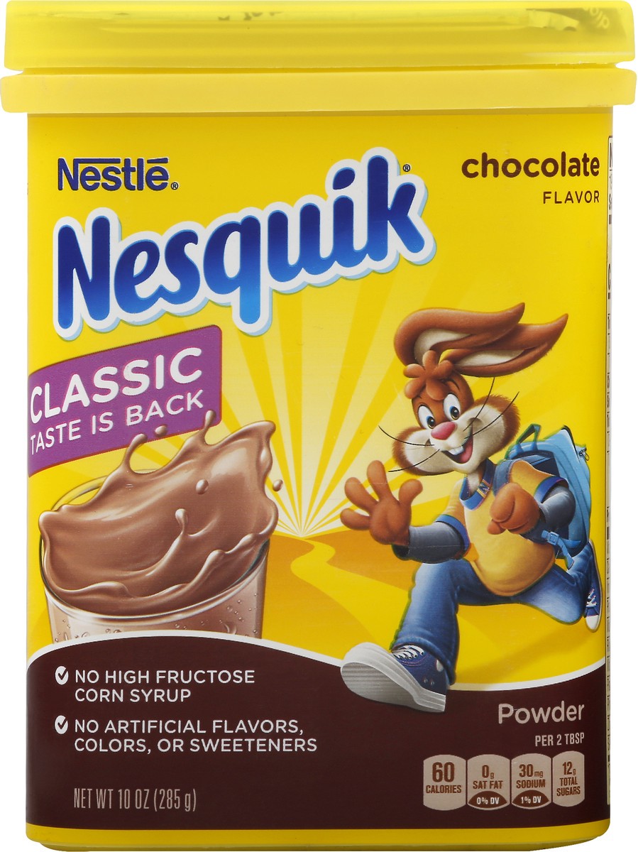 slide 6 of 9, Nesquik Chocolate Powder Drink Mix, 10 oz