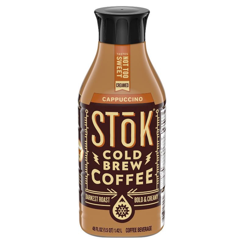 slide 5 of 7, STōK Cold Brew Coffee, Cappuccino, Creamed Coffee- 48 oz, 48 oz