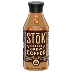 SToK Cold Brew Coffee, Cappuccino, Creamed, 48 FL OZ Bottle