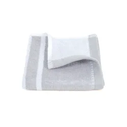 Martex Restore Washcloth, 13 in x 13 in, Grey Batten Stripe