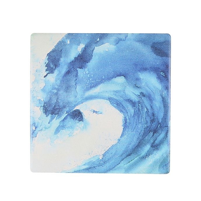 slide 1 of 1, Thirstystone Occasions Blue Wave Square Coaster, 1 ct