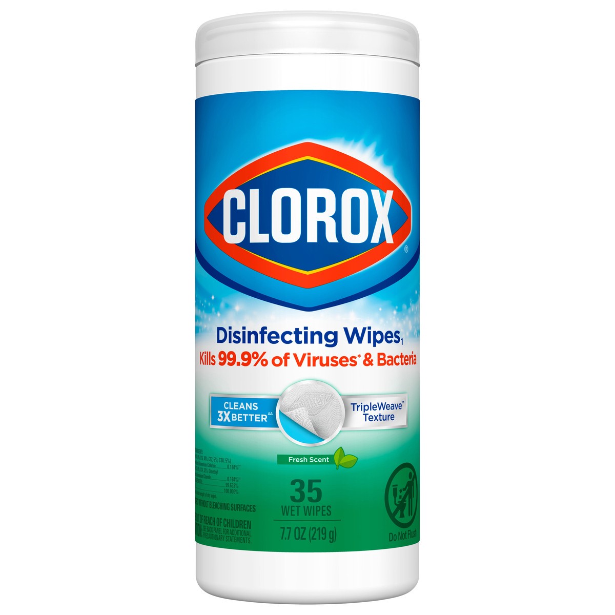 slide 1 of 7, Clorox Disinfecting Bleach Free Cleaning Fresh Scent Wipes, 35 ct