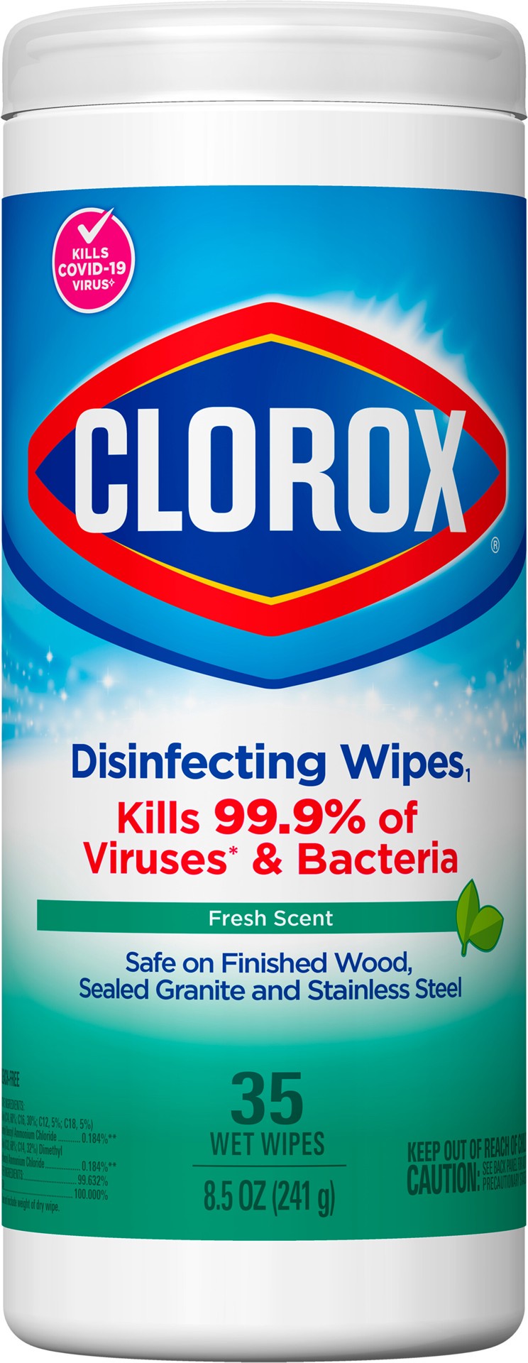 slide 1 of 7, Clorox Disinfecting Wipes, Bleach Free Cleaning Wipes, Fresh Scent, 35 Count, 35 cnt