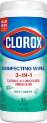 Clorox Disinfecting Cleaning Wipes, Bleach Free, Fresh Scent, 35 Count
