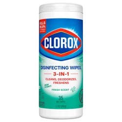Clorox Disinfecting Cleaning Wipes, Bleach Free, Fresh Scent, 35 Count