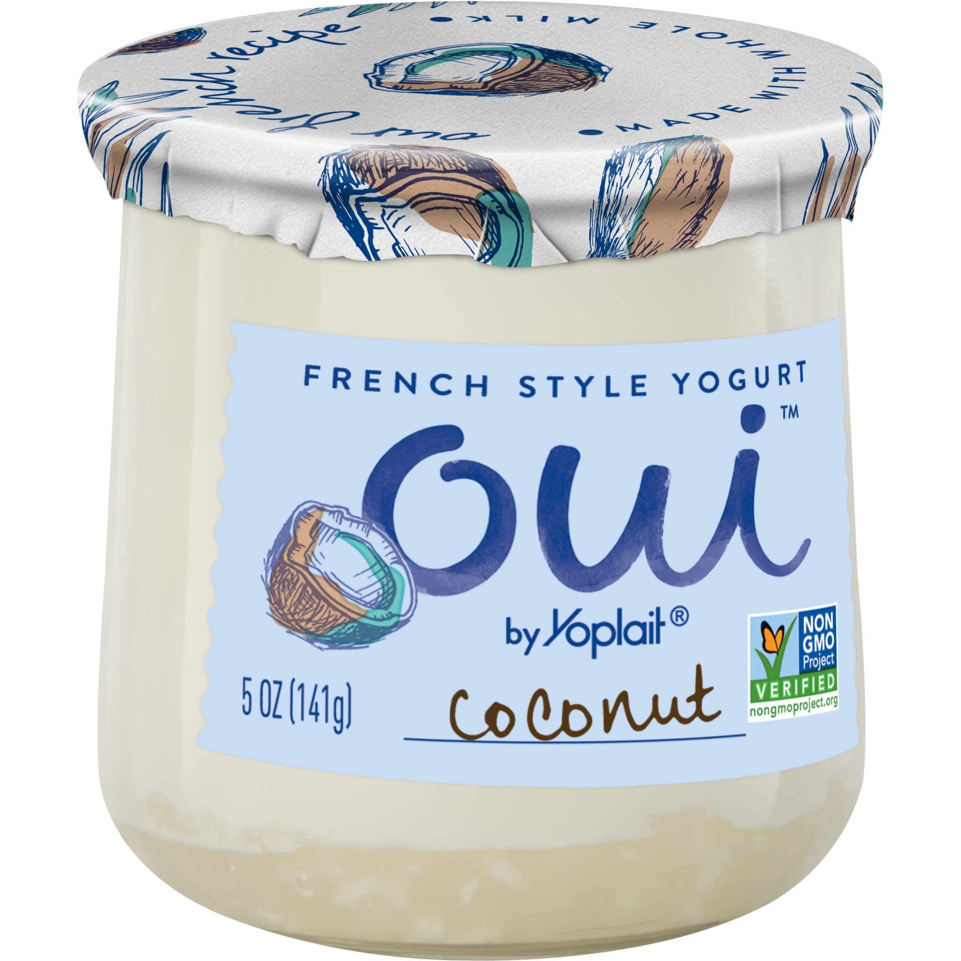slide 1 of 2, Oui Yoplait Coconut Flavored French Style Yogurt, 5 oz
