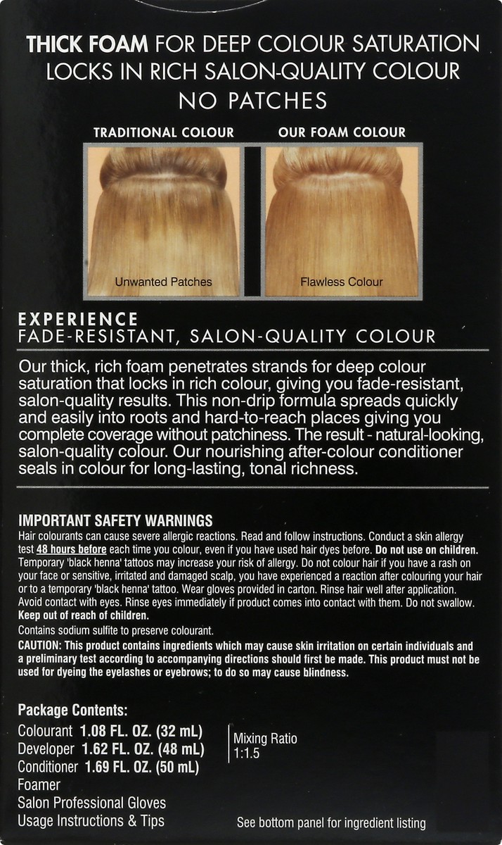 slide 6 of 9, John Frieda Blonde Permanent Precision Foam Hair Color, Blonde Hair Dye, 9N Light Natural Blonde Hair Color Kit, 1 Application, 1 ct