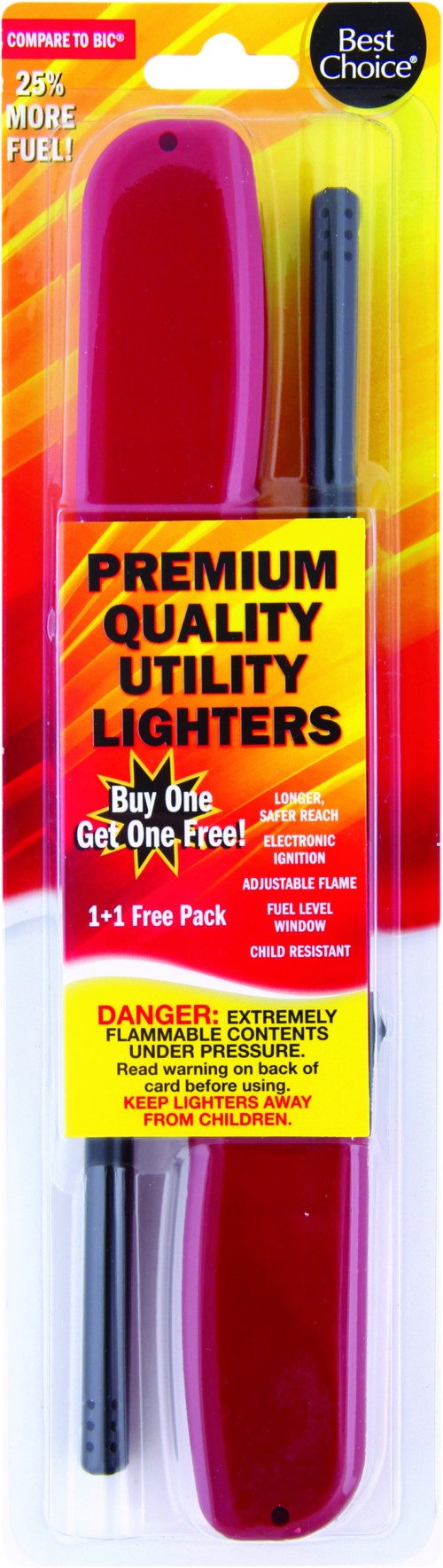 slide 1 of 1, Best Choice Premium Quality Utility Lighters, 2 ct