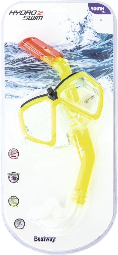 slide 1 of 1, Bestway Hydro Swim Ever Sea Youth Snorkel Set - Yellow/Orange, 2 ct