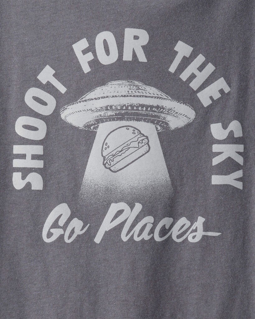 slide 3 of 4, Carter's Boys Shoot For The Sky Long-Sleeve Graphic Tee - Grey Grey S, 1 ct