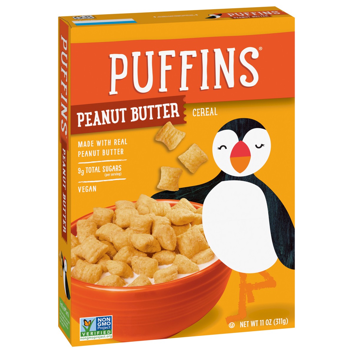 slide 9 of 9, Barbara's Puffins Peanut Butter Cereal, 11 OZ Box, 11 oz