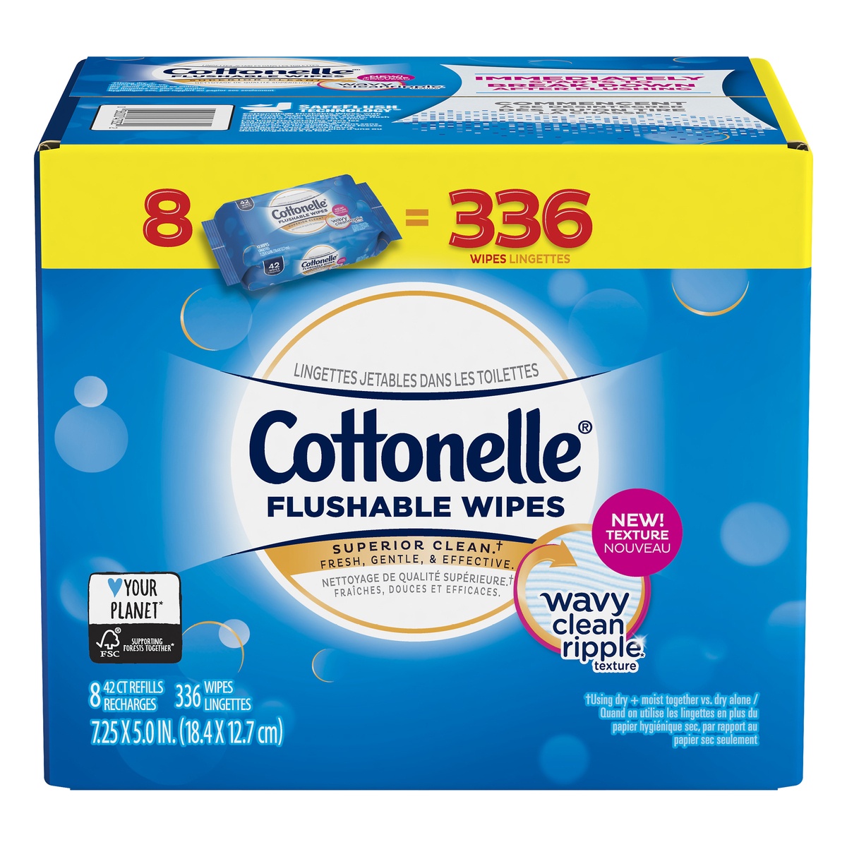 slide 1 of 3, Cottonelle FreshCare Flushable Cleansing Cloths, 336 ct